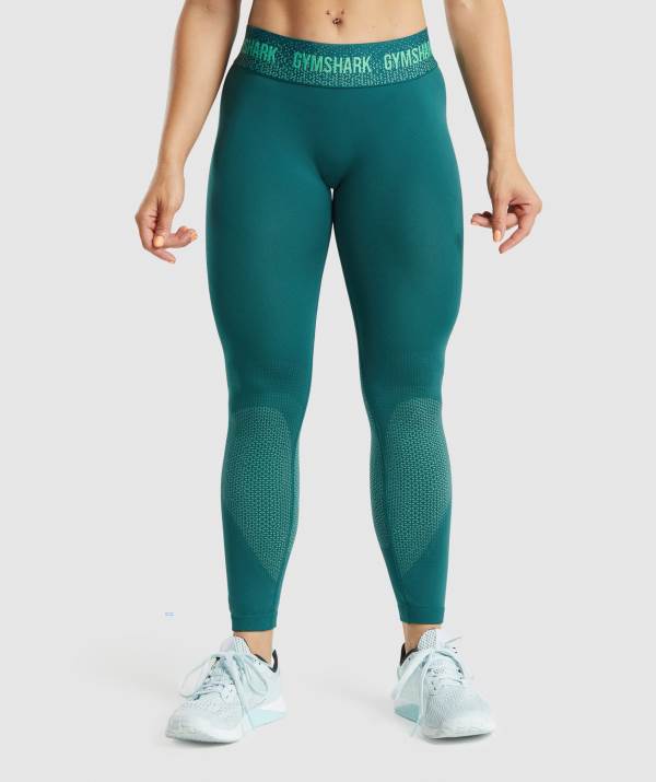 Damske Legíny Gymshark Apex Seamless Low Rise Tyrkysové | GH4625897